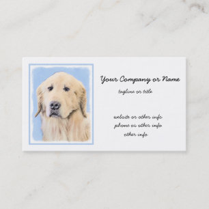 Carte De Visite Peinture de Golden Retriever - Art de chien origin