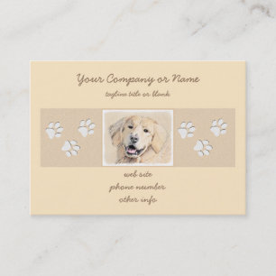 Carte De Visite Peinture de Golden Retriever - Art de chien origin