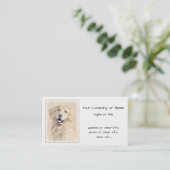 Carte De Visite Peinture de Golden Retriever - Beau art original d (Debout devant)