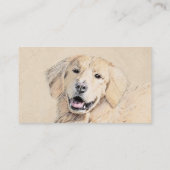Carte De Visite Peinture de Golden Retriever - Beau art original d (Dos)