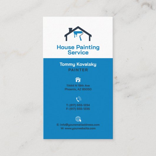 Carte De Visite Peinture de la maison (Devant)