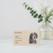 Carte De Visite Peinture de linge bluetick - mignon chien original (Debout devant)