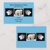 Carte De Visite Peinture de l'ours polaire - Art original de la fa (Devant / Derrière)