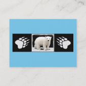 Carte De Visite Peinture de l'ours polaire - Art original de la fa (Dos)