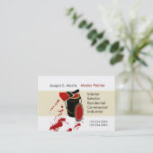 Carte De Visite Peinture de maison d'artiste moderne (Debout devant)