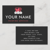 Carte De Visite Peinture de maison Résidentiel Handyman Peintre mi (Devant / Derrière)