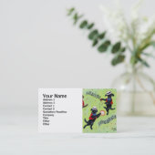 Carte De Visite Peinture de musiciens de Labrador de mambo (Debout devant)