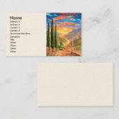 Carte De Visite Peinture de paysage de la Toscane - multi (Devant / Derrière)