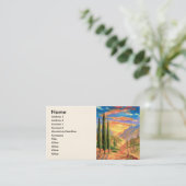 Carte De Visite Peinture de paysage de la Toscane - multi (Debout devant)