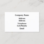 CARTE DE VISITE PEINTURE DE PEELING (Dos)