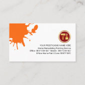 Carte De Visite Peinture de peinture rayée au mur de briques (Dos)