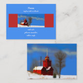 Carte De Visite Peinture de phare rouge - Art original (Devant / Derrière)