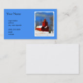 Carte De Visite Peinture de phare rouge - Art original (Devant / Derrière)