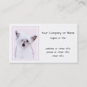 Carte De Visite Peinture de Powderpuff de Crested Chinois - Art Ca