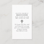 Carte De Visite Peinture de prière de sérénité avec violets bleus (Dos)