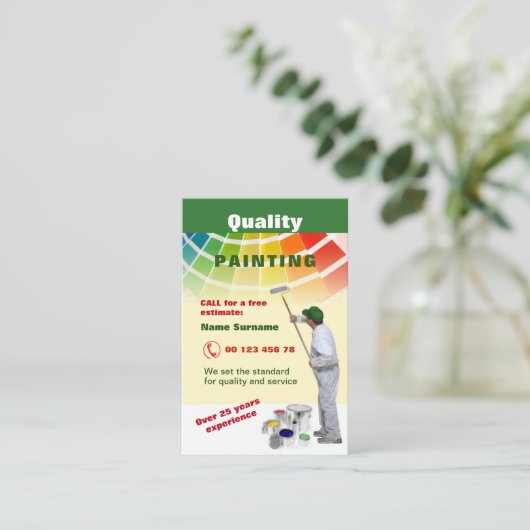 Carte De Visite Peinture de qualité (Debout devant)