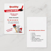 Carte De Visite Peinture de qualité (Devant / Derrière)