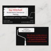 Carte De Visite Peinture de rouleau de peinture de peintre (Devant / Derrière)