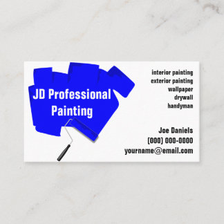 Carte De Visite Peinture de rouleau de peinture de peintre