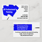Carte De Visite Peinture de rouleau de peinture de peintre (Devant / Derrière)