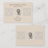 Carte De Visite Peinture de Saluki (Faune) - Cute Original Chien A (Devant / Derrière)