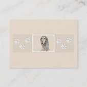 Carte De Visite Peinture de Saluki (Faune) - Cute Original Chien A (Dos)