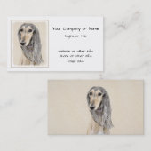 Carte De Visite Peinture de Saluki (Faune) - Cute Original Chien A (Devant / Derrière)