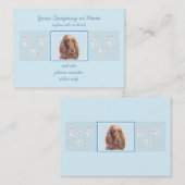 Carte De Visite Peinture de Setter irlandais - Joli art original d (Devant / Derrière)