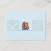 Carte De Visite Peinture de Setter irlandais - Joli art original d (Dos)