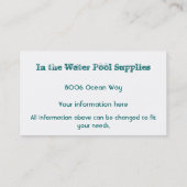 Carte De Visite Peinture de soie du Sea Horse (Dos)