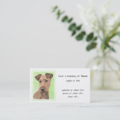 Carte De Visite Peinture de Terrier irlandais - Cute Original Dog  (Debout devant)