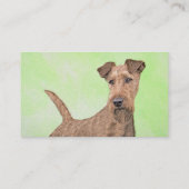Carte De Visite Peinture de Terrier irlandais - Cute Original Dog  (Dos)