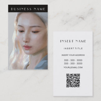 Carte De Visite Peinture de visage féminin contemporain Sérénité