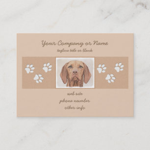Carte De Visite Peinture de Vizsla - art original mignon de chien