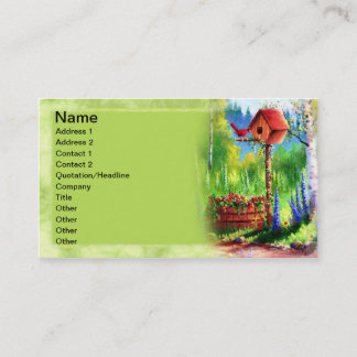 Carte De Visite Peinture de volière de jardin