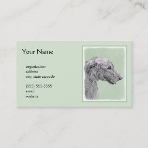Carte De Visite Peinture de Wolfhound irlandais - Joli art origina
