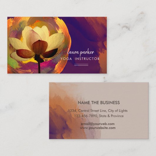 Carte De Visite Peinture de zen de méditation d'instructeur de (Devant / Derrière)