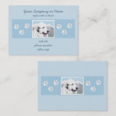 Carte De Visite Peinture des Pyrénées - Art original du chien (Devant / Derrière)