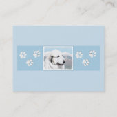 Carte De Visite Peinture des Pyrénées - Art original du chien (Dos)