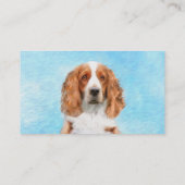 Carte De Visite Peinture d'espagnol Welsh Springer - Art original (Dos)