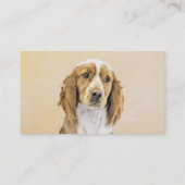 Carte De Visite Peinture d'espagnol Welsh Springer - Art original  (Dos)