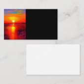 Carte De Visite Peinture d'huile de paysage Sunset (Devant / Derrière)