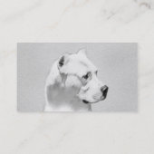 Carte De Visite Peinture Dogo Argentino - L'art original du chien (Dos)