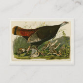 Carte De Visite Peinture d'oiseaux sauvages de Turquie Audubon (Dos)