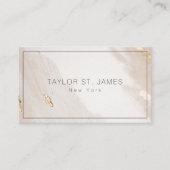 Carte De Visite Peinture dorée beige (Devant)