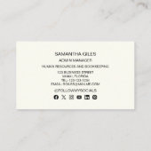 Carte De Visite Peinture dorée rose Abstraite (Dos)