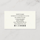 Carte De Visite Peinture dorée rose Abstraite de Bourgogne (Dos)