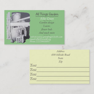 Carte De Visite peinture d'outils de jardin pour jardinier