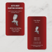 Carte De Visite Peinture du corps automatique | Moderne (Devant / Derrière)