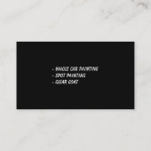 Carte De Visite Peinture du corps automatique | Professionnel (Dos)